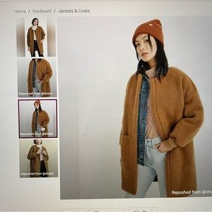 New with tags Madewell bonded Sherpa coat